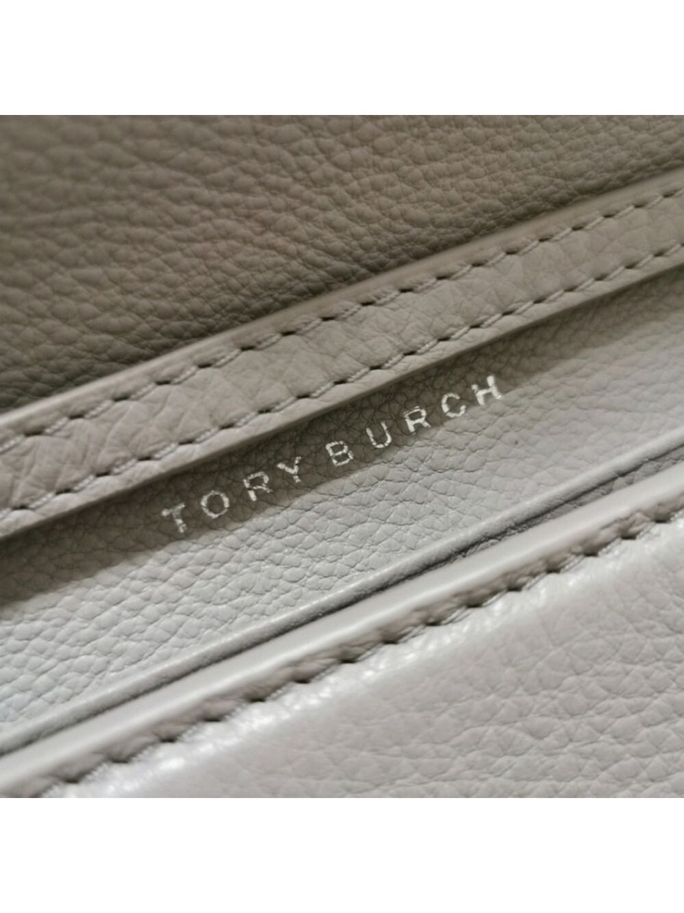 Tory Burch Dove Gray Wallet On Chain Shoulder bag Clutch - Picture 12 of 16